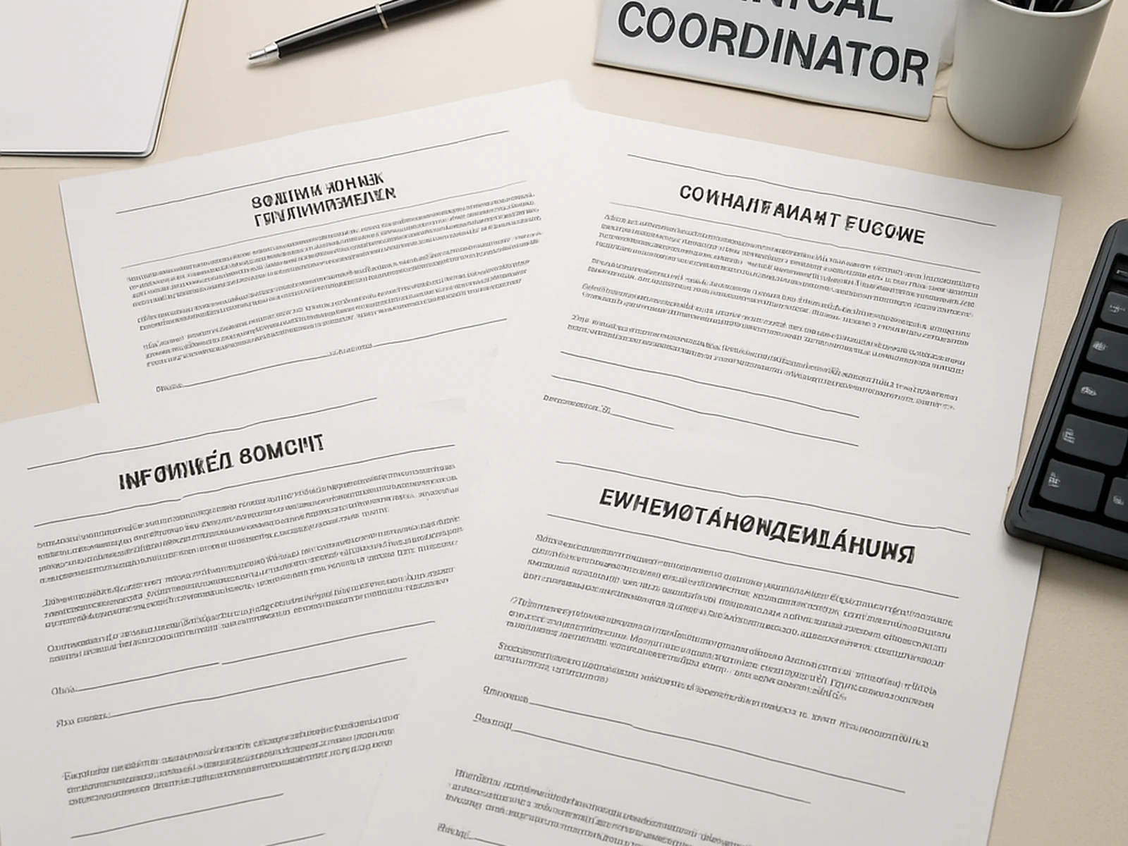 Clinical trial consent documentation for a Valencia-based pharmaceutical research group.