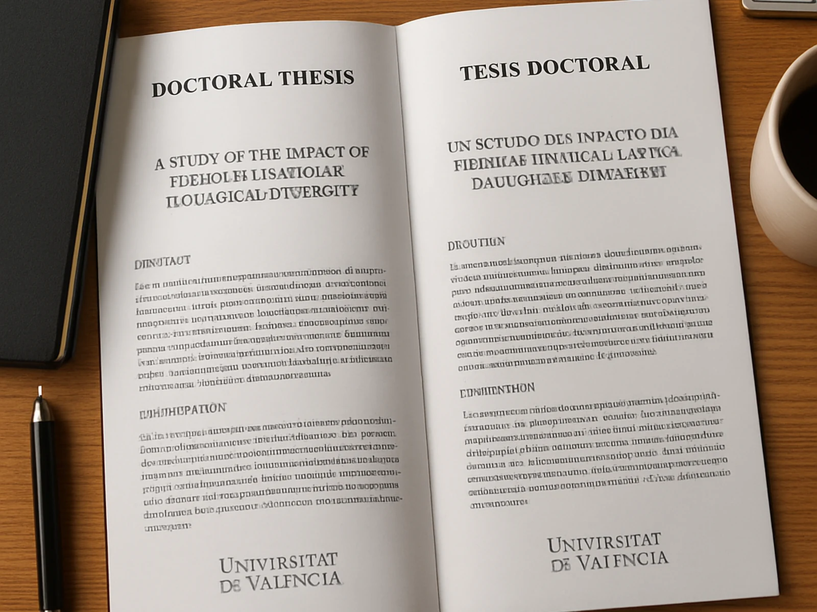 Doctoral thesis from Valencian to English for international journal submission.